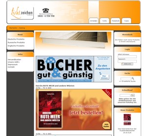 Webseite des Lichtzeichen Verlag